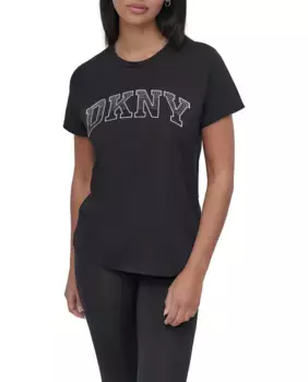 Женская футболка с коротким рукавом и круглым вырезом Dkny Jeans, черный