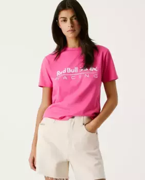 Женская футболка с коротким рукавом и логотипом Pepe Jeans, фуксия