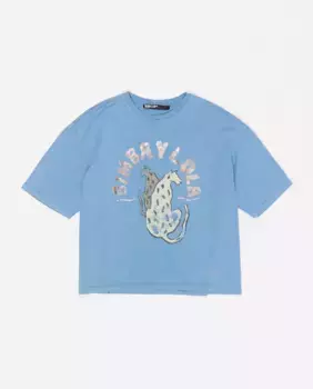 Женская футболка с коротким рукавом и логотипом Bimba y Lola, синий