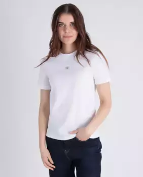 Женская футболка с коротким рукавом и логотипом Calvin Klein Jeans, белый
