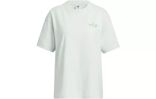 Женская футболка с коротким рукавом и принтом логотипа Lifestyle, женская, «Linen Green» Adidas Originals