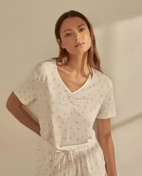 Женская футболка с коротким рукавом и принтом nfasis, белый