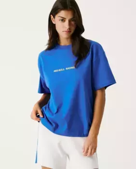 Женская футболка с коротким рукавом и принтом на спине Pepe Jeans, синий