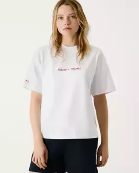Женская футболка с коротким рукавом и принтом на спине Pepe Jeans, белый