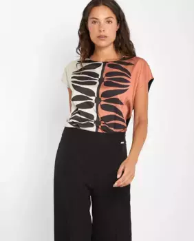 Женская футболка с коротким рукавом и принтом Trucco, мультиколор