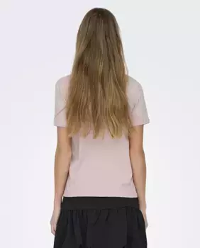 Женская футболка с коротким рукавом и принтом Only, пурпурный