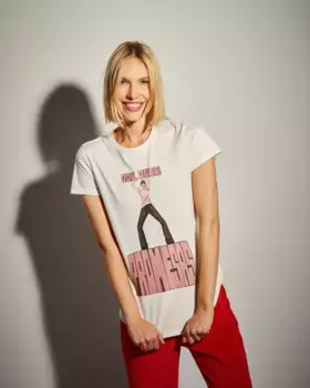 Женская футболка с коротким рукавом и принтом спереди Dolores Promesas, белый