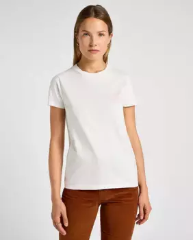 Женская футболка с коротким рукавом и рисунком на груди Lee, белый