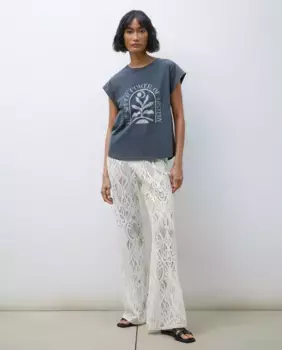 Женская футболка с коротким рукавом и стразами Tintoretto, черный