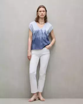 Женская футболка с коротким рукавом и V-образным вырезом Easy Wear, жёлтый