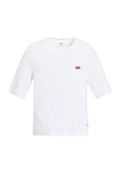 Женская футболка с коротким рукавом и вышивкой логотипа Levi's, белый