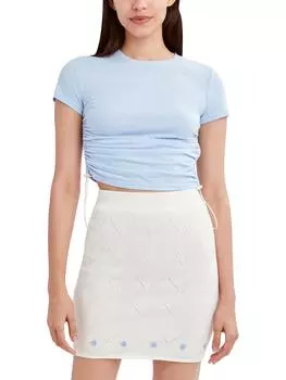 Женская футболка с коротким рукавом и завязками на шнурке BCBGeneration, синий