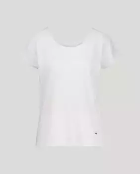 Женская футболка с коротким рукавом, круглым вырезом и карманом с изображением пламени Green Coast, белый