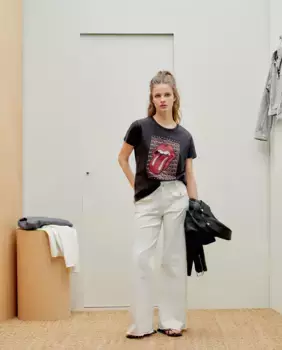 Женская футболка с коротким рукавом лицензия Rolling Stones Green Coast, антрацит