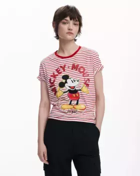 Женская футболка с коротким рукавом Mickey Mouse Desigual, красный