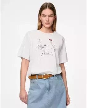 Женская футболка с коротким рукавом Pieces, белый