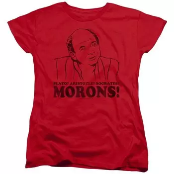 Женская футболка с коротким рукавом Princess Bride Morons Licensed Character, красный