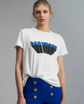 Женская футболка с коротким рукавом с дизайном Лас-Вегаса Lola Casademunt, белый