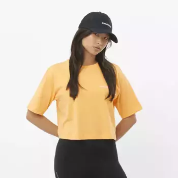 Женская футболка с коротким рукавом SALOMON LOGO Salomon, оранжевый