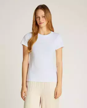 Женская футболка с коротким рукавом slim fit Calvin Klein Jeans, белый