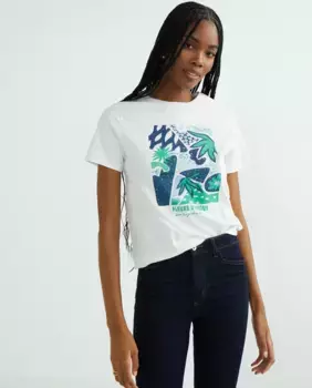 Женская футболка с коротким рукавом Vila, белый