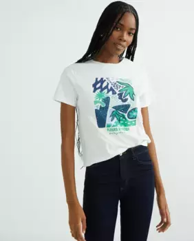 Женская футболка с коротким рукавом Vila, белый