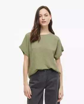 Женская футболка с коротким рукавом Vila, темно-зеленый