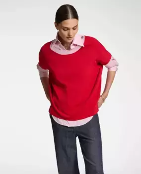 Женская футболка с коротким рукавом в полоску Elena Mir, красный