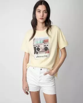 Женская футболка с короткими рукавами Anya с фотопринтом Zadig & Voltaire, желтый