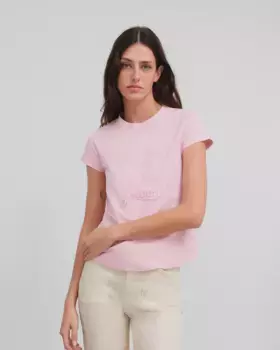 Женская футболка с короткими рукавами и 3D логотипом Silbon, цвет Rosa