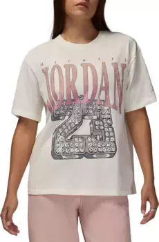 Женская футболка с короткими рукавами и графическим рисунком Jordan J Day Heritage, цвет Sail
