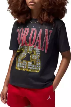 Женская футболка с короткими рукавами и графическим рисунком Jordan J Day Heritage, цвет Off Noir
