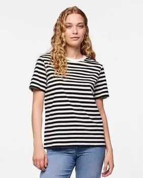 Женская футболка с короткими рукавами и круглым вырезом Pieces, черный