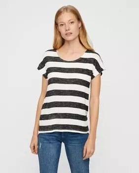 Женская футболка с короткими рукавами и круглым вырезом Vero Moda, черный