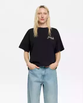 Женская футболка с короткими рукавами и круглым вырезом Bimba y Lola, черный