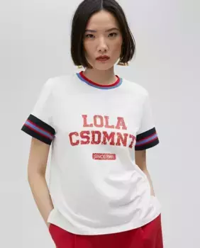 Женская футболка с короткими рукавами и круглым вырезом Lola Casademunt, белый
