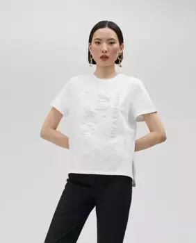 Женская футболка с короткими рукавами и круглым вырезом Lola Casademunt, белый