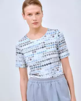 Женская футболка с короткими рукавами и круглым вырезом Lasserre, синий