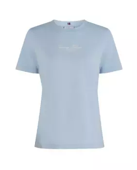 Женская футболка с короткими рукавами и круглым вырезом Tommy Hilfiger Curve, голубой