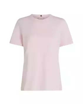 Женская футболка с короткими рукавами и круглым вырезом Tommy Hilfiger Curve, светло-розовый