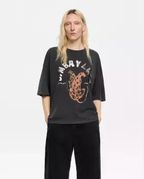 Женская футболка с короткими рукавами и круглым вырезом Bimba y Lola, черный