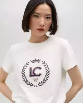 Женская футболка с короткими рукавами и круглым вырезом Lola Casademunt, белый