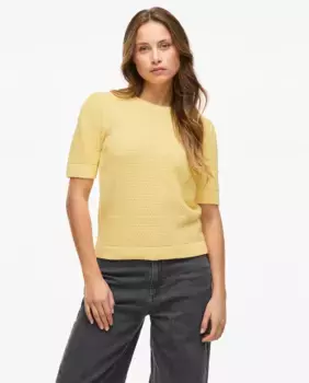 Женская футболка с короткими рукавами и круглым вырезом Vila, желтый
