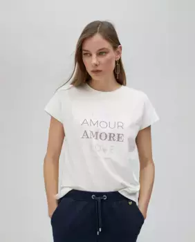 Женская футболка с короткими рукавами и круглым вырезом Lola Casademunt, белый