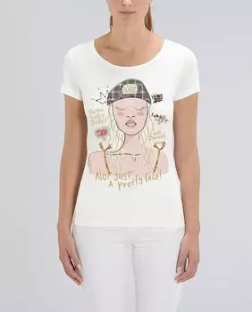 Женская футболка с короткими рукавами и принтом Tsf Pretty Lover Hyd, белый