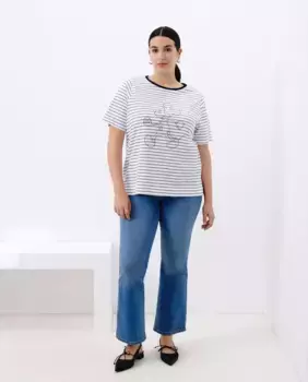 Женская футболка с короткими рукавами и принтом Микки Мауса Couchel, белый