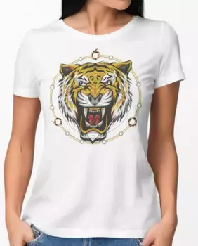 Женская футболка с короткими рукавами и рисунком спереди Hyd, белый