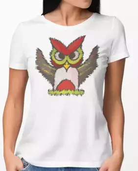 Женская футболка с короткими рукавами и рисунком спереди Hyd, белый