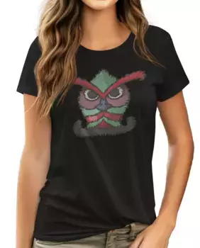 Женская футболка с короткими рукавами и рисунком спереди Hyd, черный