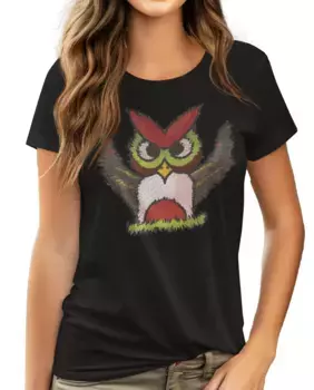 Женская футболка с короткими рукавами и рисунком спереди Hyd, черный